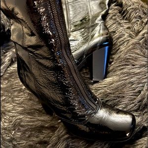 Black Patent Leather Boots size 10